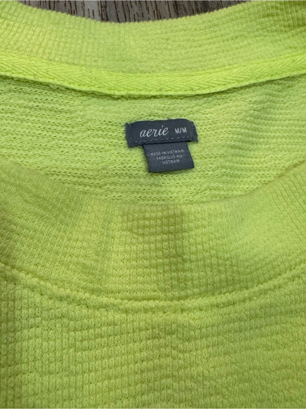 aerie Neon Lime Crewneck Sweater - Picture 2 of 4